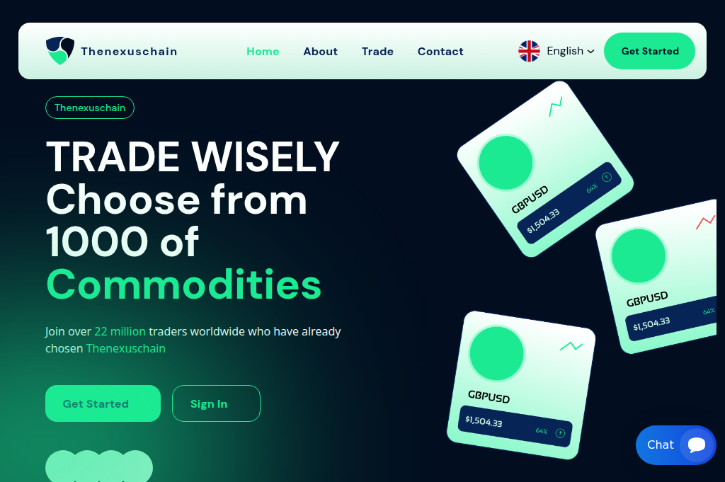 Screenshot of thenexuschain.com