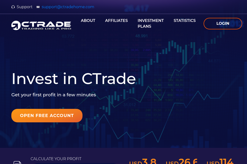 Screenshot of ctradehome.com