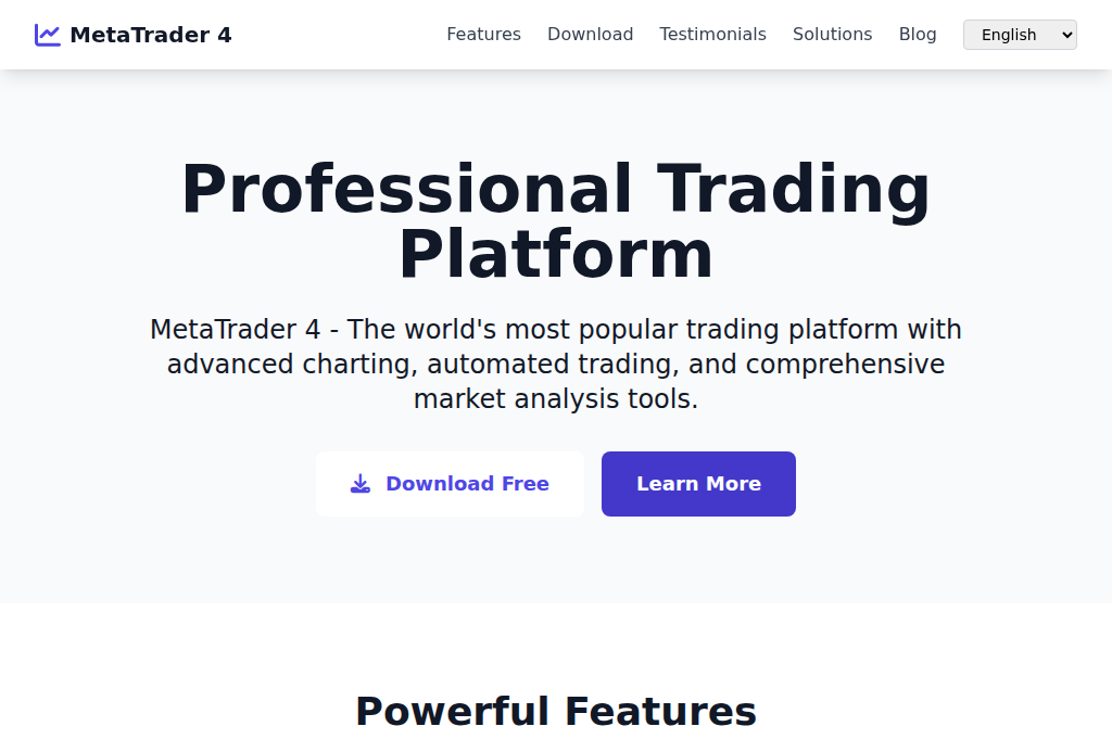 Screenshot of metatrader4.one