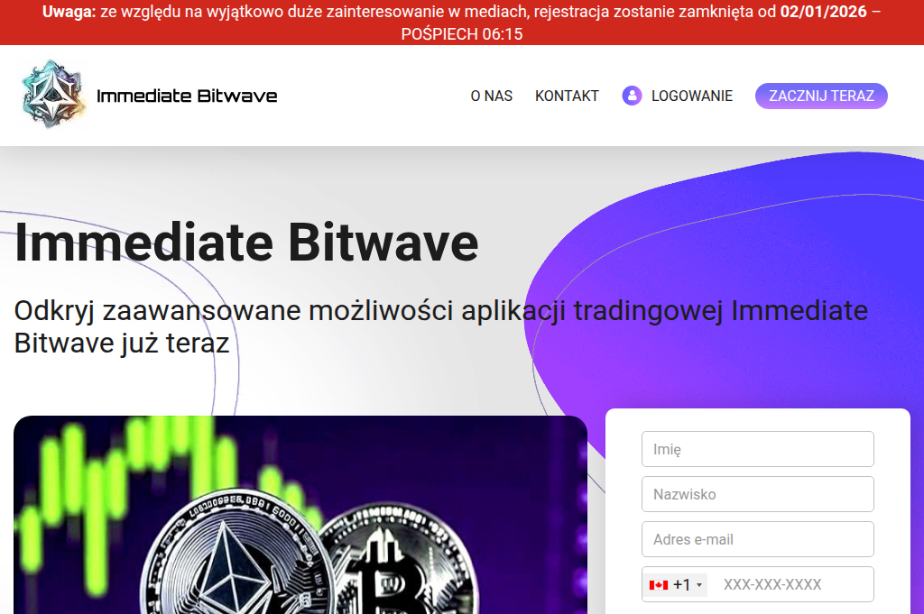 Screenshot of immediatebitwaveai.pl