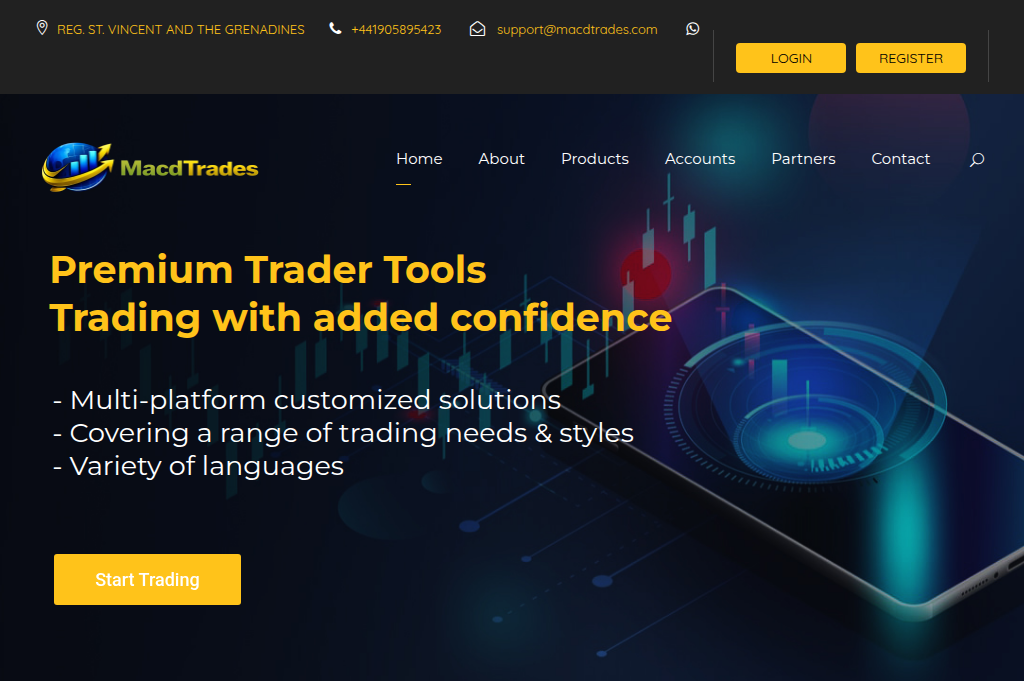 Screenshot of macdtrades.com