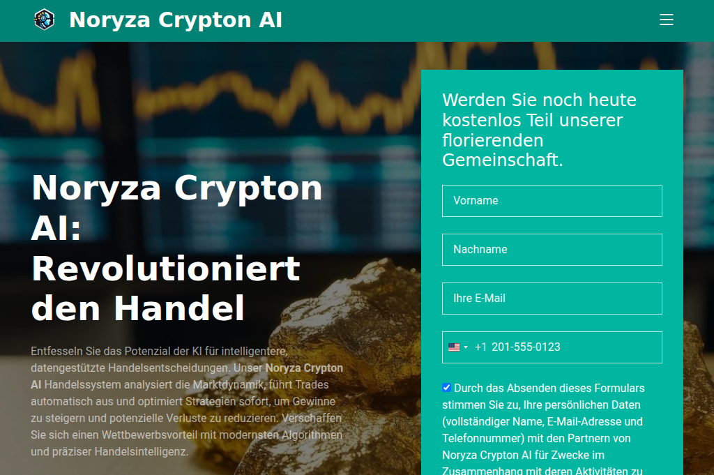 Screenshot of thenoryzacryptonai.com