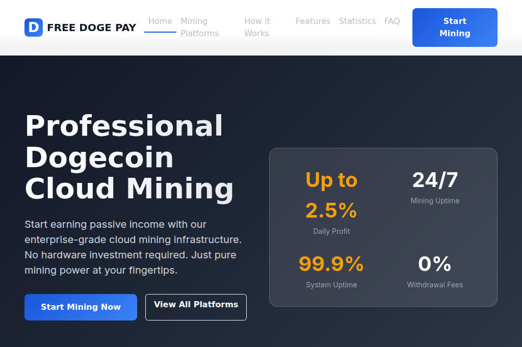 Screenshot of freedogepay.space
