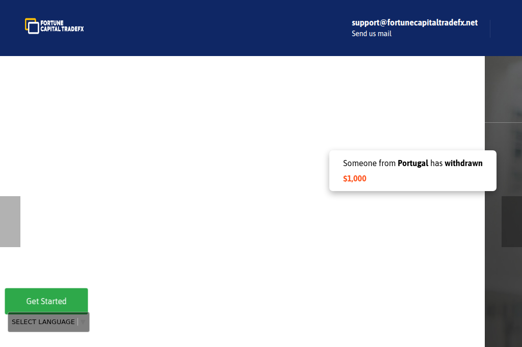 Screenshot of fortunecapitaltradefx.net