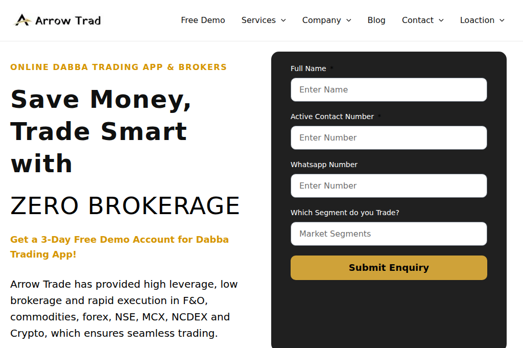 Screenshot of dabbatradingbrokers.net