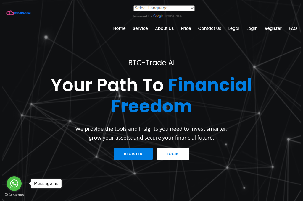 Screenshot of btc-tradeai.co