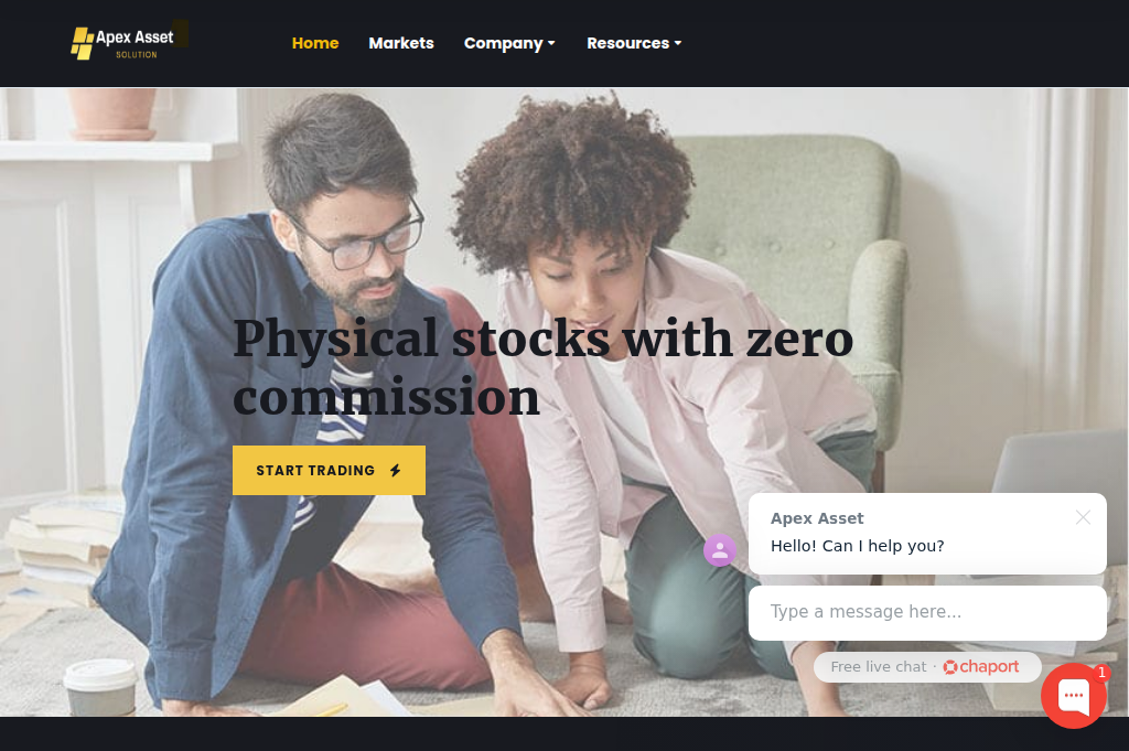 Screenshot of apexassetvault.com