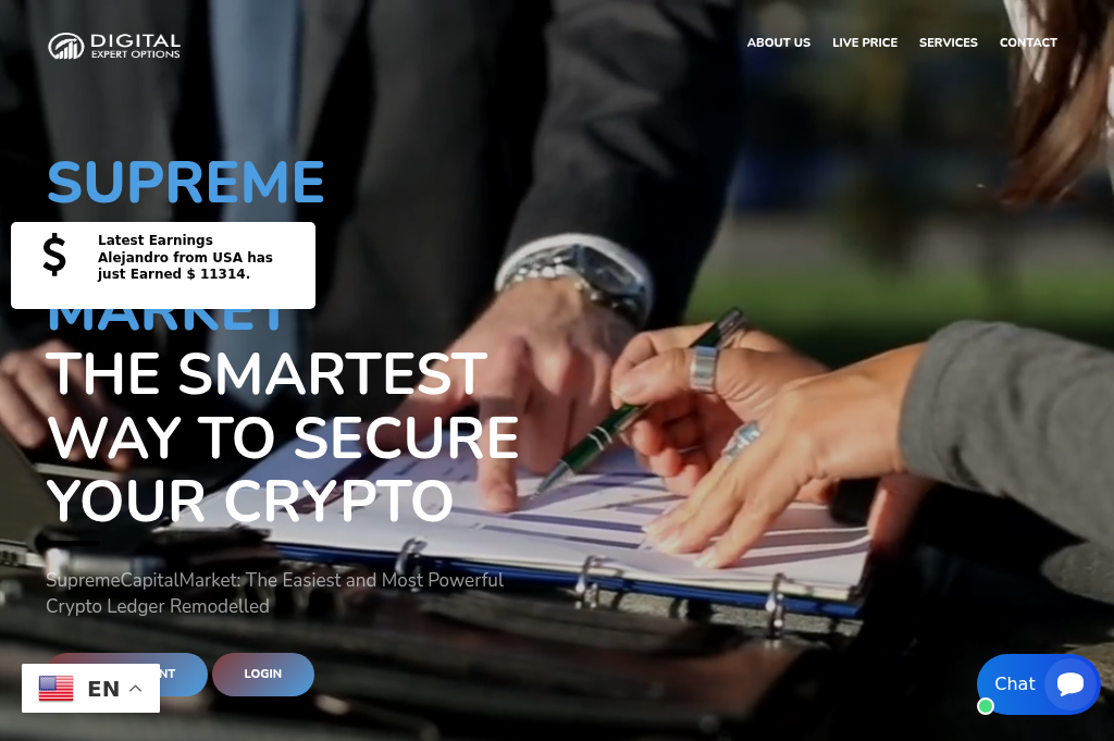 Screenshot of supremecapitalmarket.com