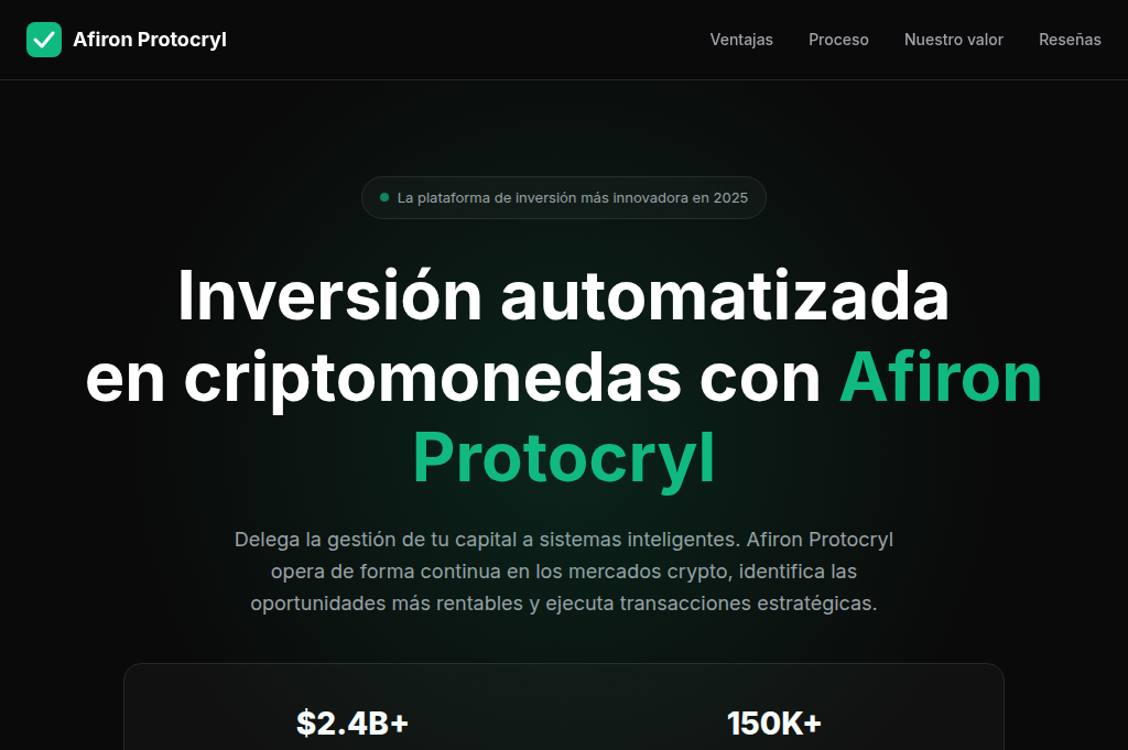 Screenshot of afiron-protocryl.pro