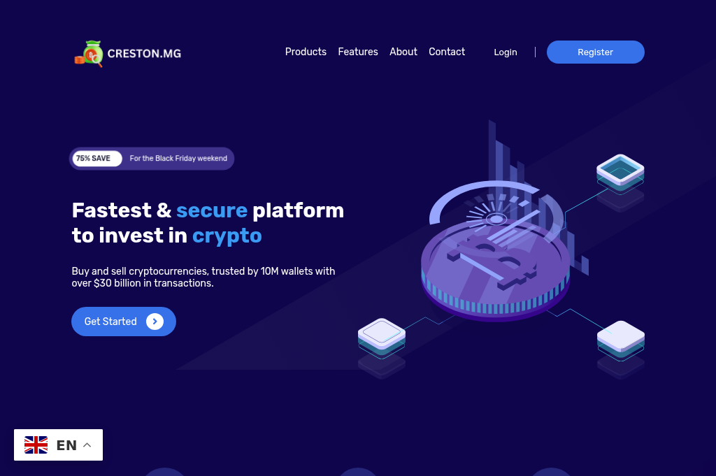 Screenshot of crestonmg.com