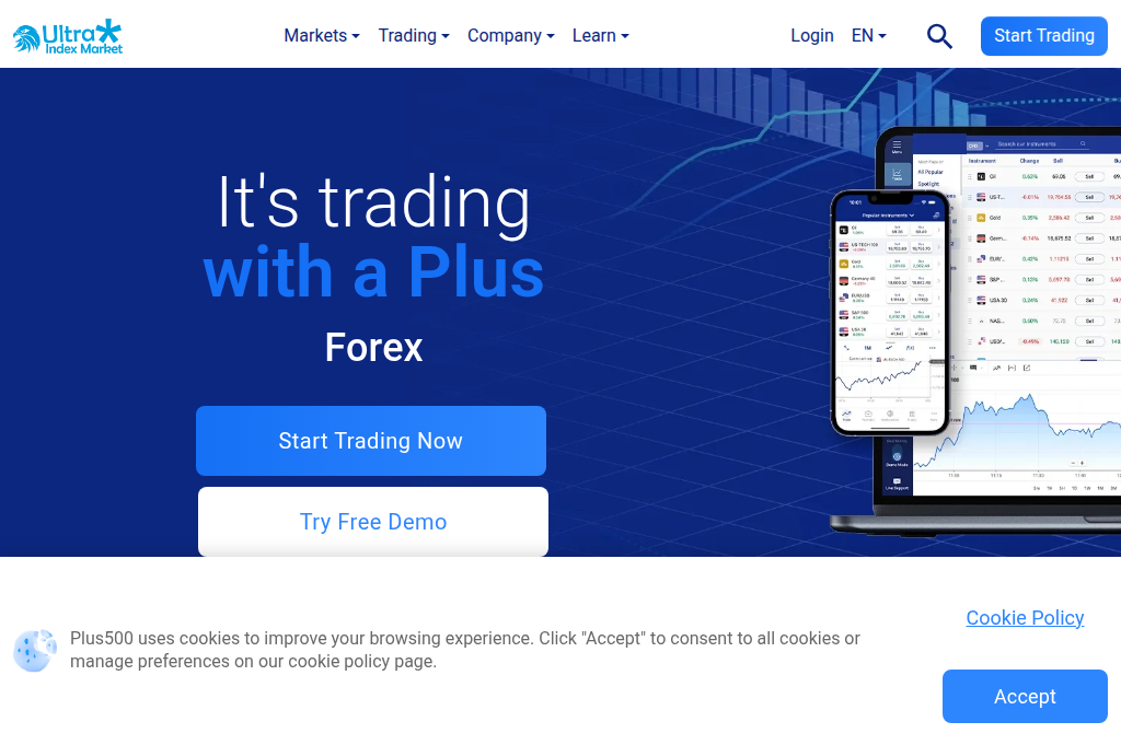 Screenshot of ultraindexmarket.com