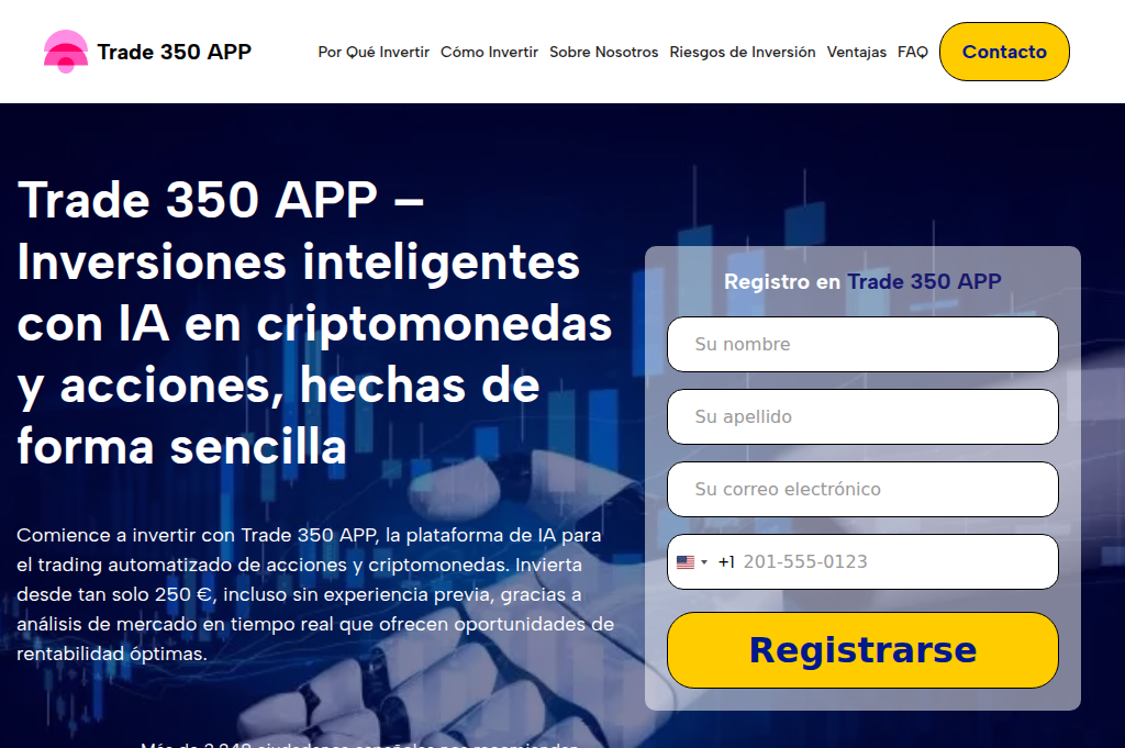 Screenshot of trade-350app.net