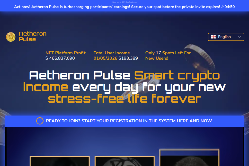 Screenshot of aetheronpulse.com