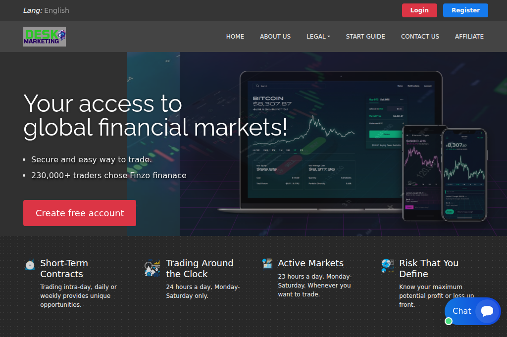 Screenshot of finzofinanace.live