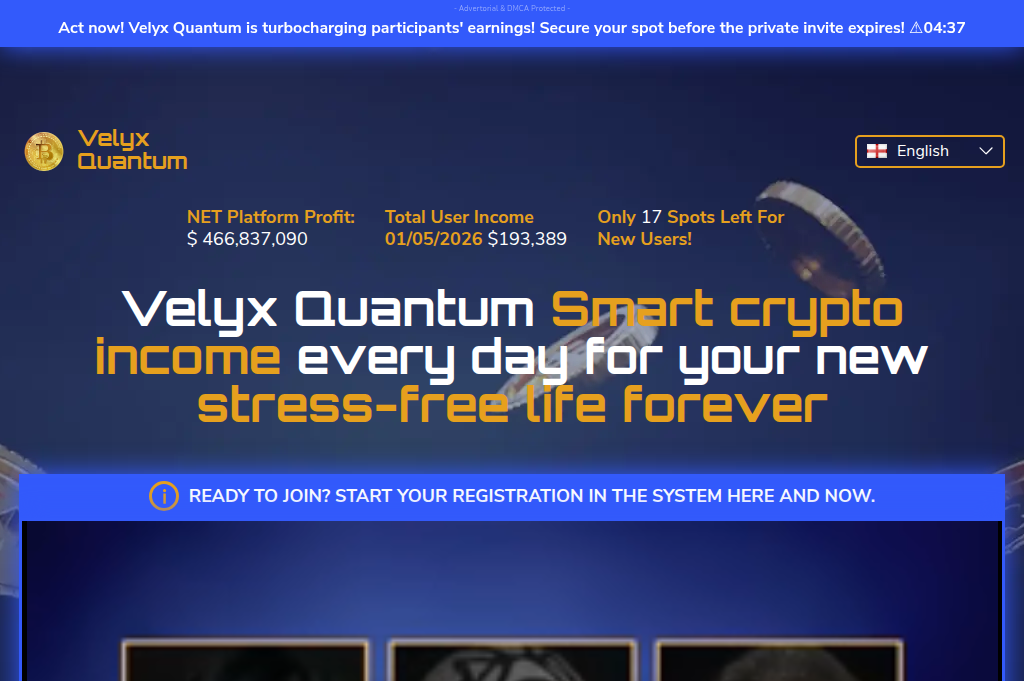 Screenshot of velyxquantum.com