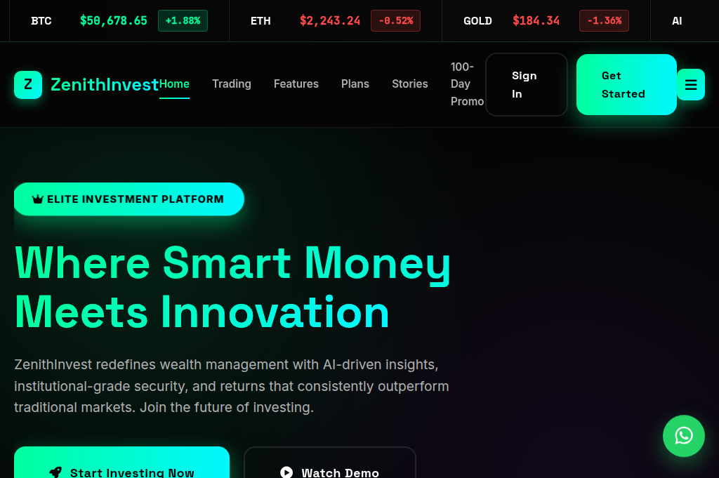 Screenshot of zenithinvestment-us.com