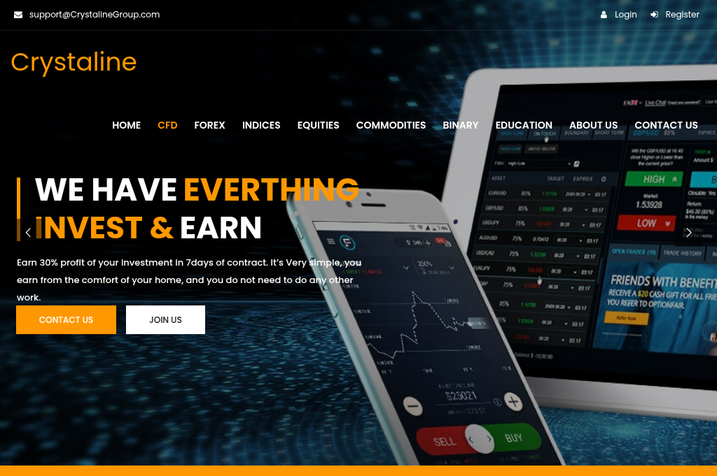 Screenshot of crystalinegroup.com