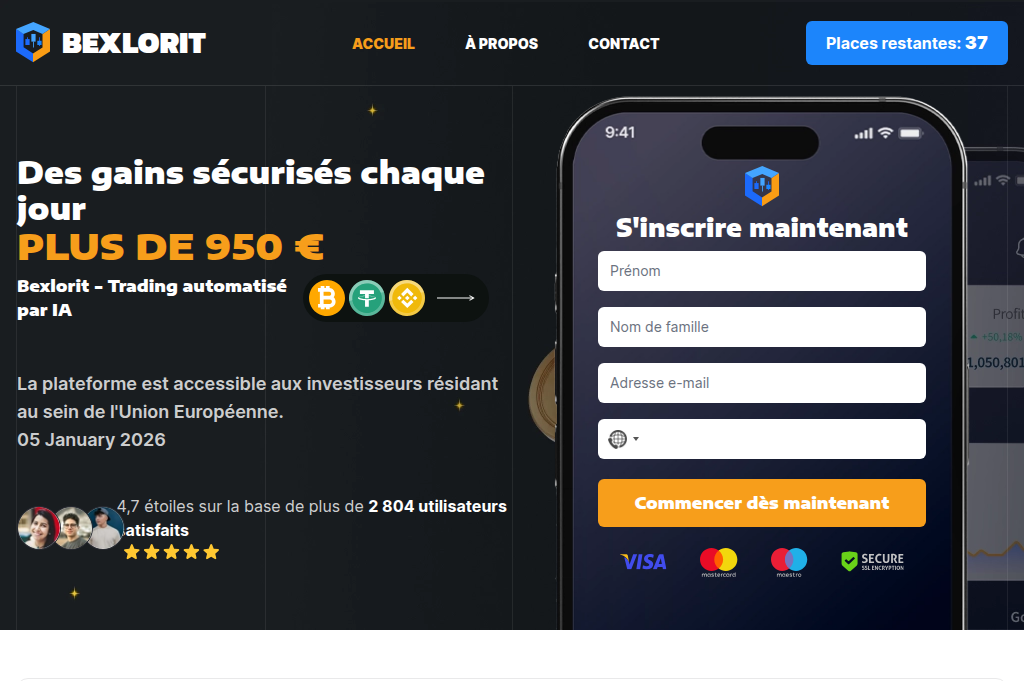 Screenshot of bexlorit-invest.com