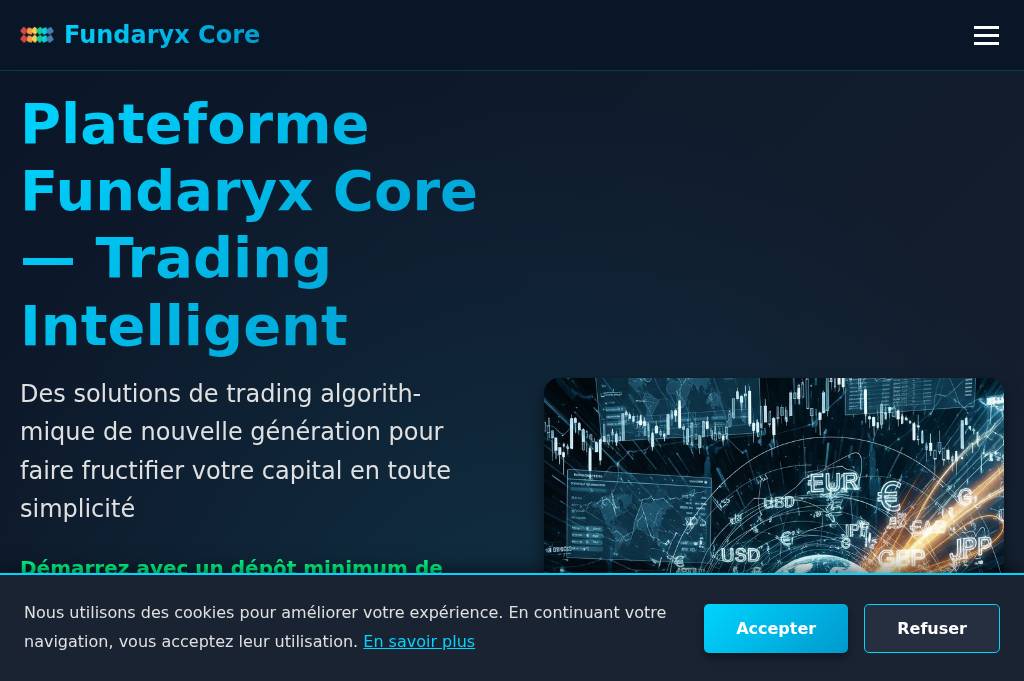 Screenshot of fundaryxcore.com