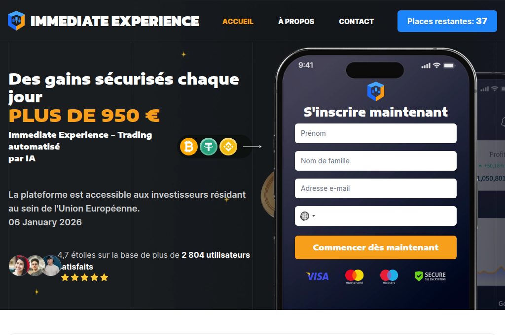 Screenshot of immediateexperienc.com