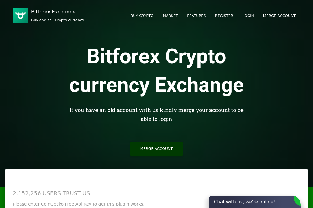 Screenshot of bitforex-exchange.ltd