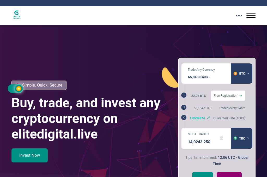 Screenshot of elitedigital.live