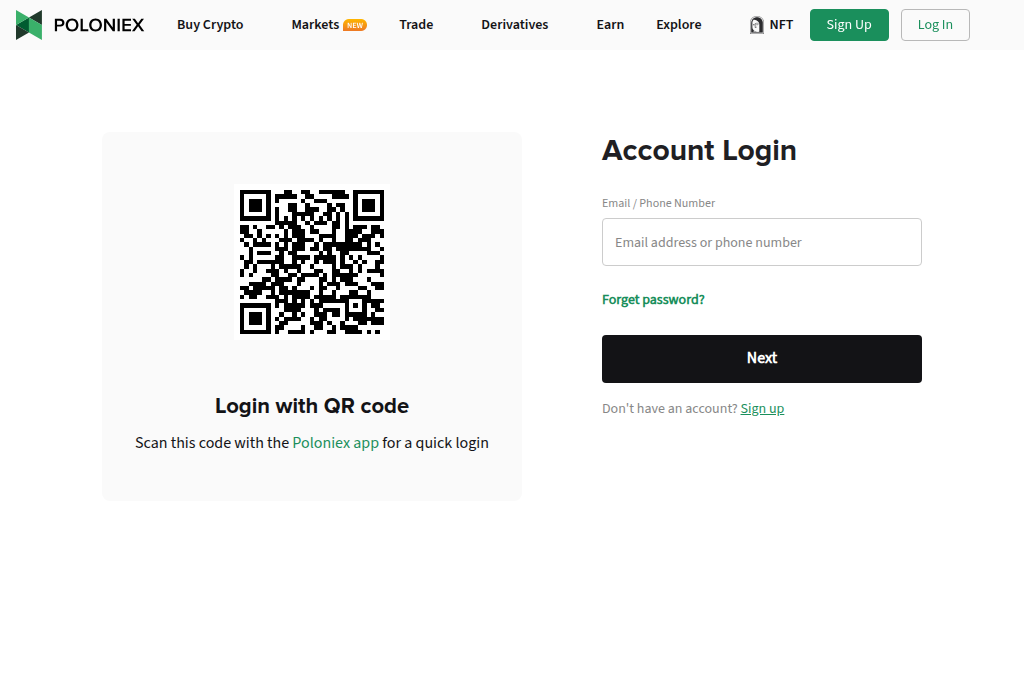 Screenshot of poloniex-login.at
