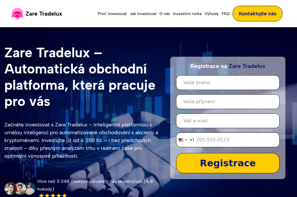 Screenshot of zare-tradelux.net