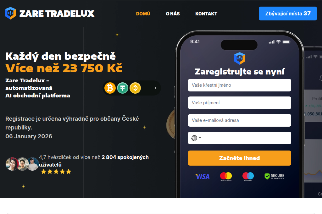 Screenshot of zaretradelux.com