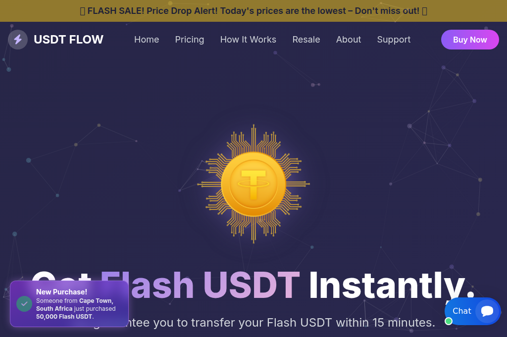 Screenshot of buyflashusdt.pro