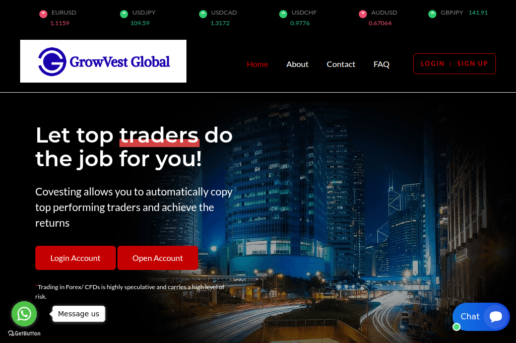 Screenshot of growvestglobal.com