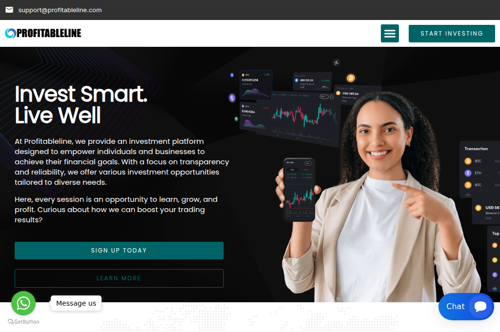 Screenshot of profitableline.com