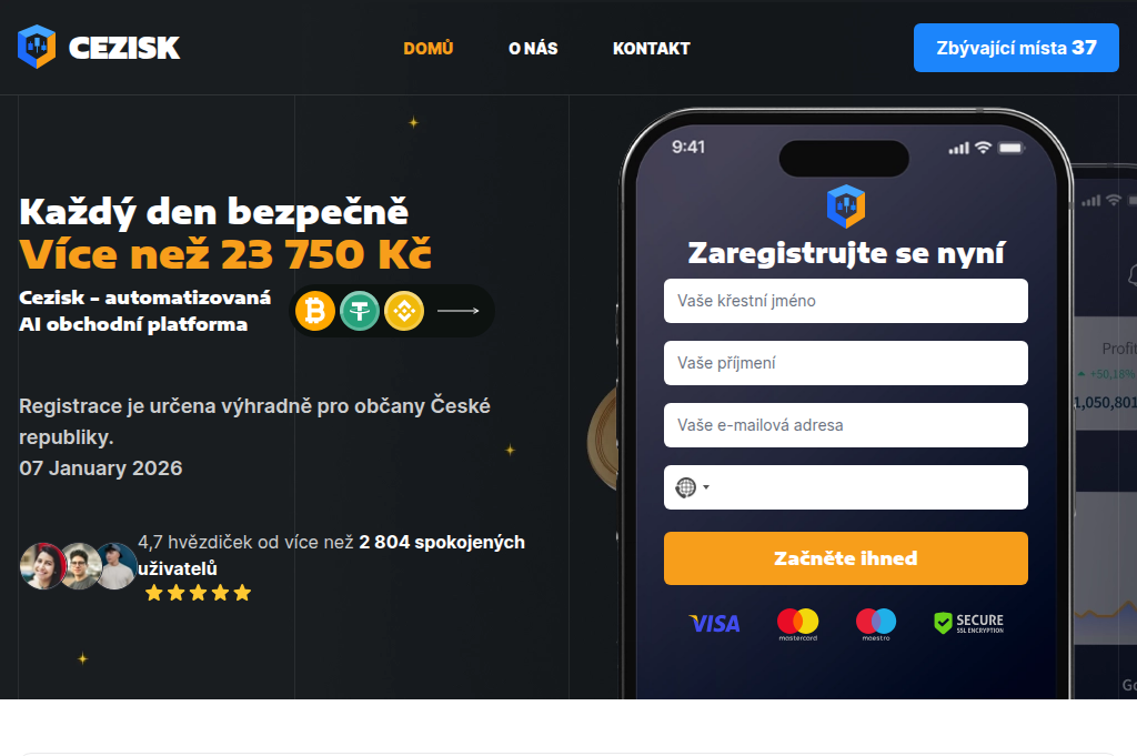 Screenshot of cezisk-invest.com