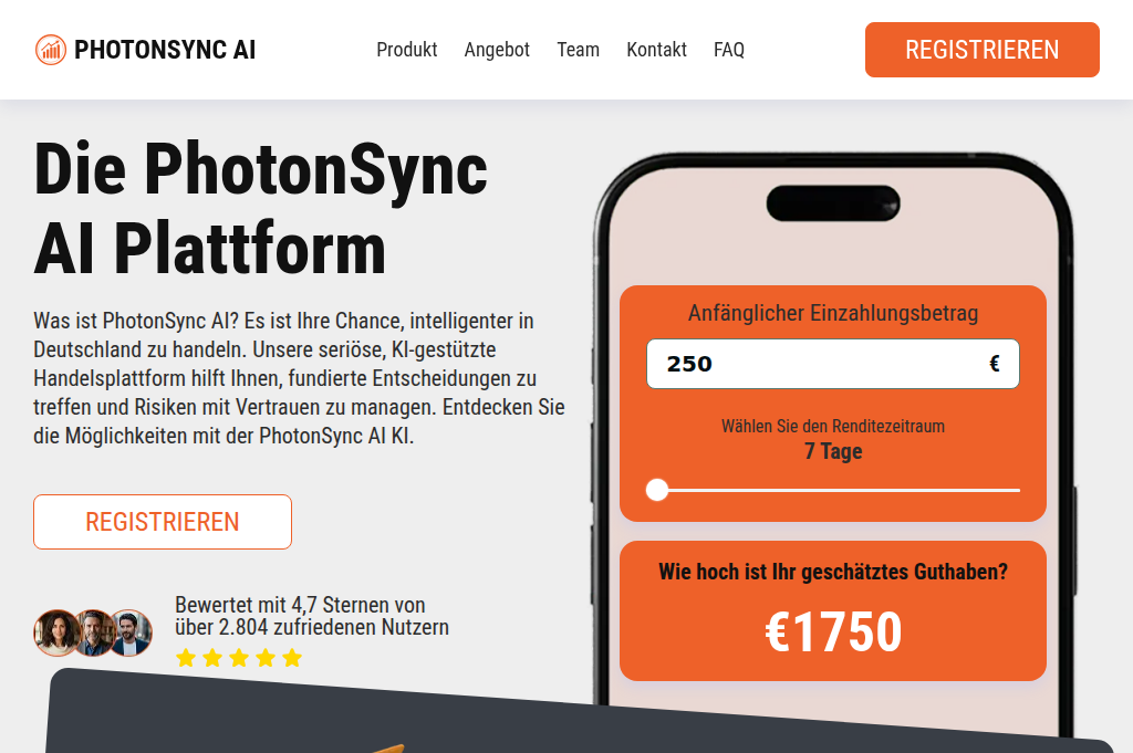 Screenshot of photonsync-ai.de