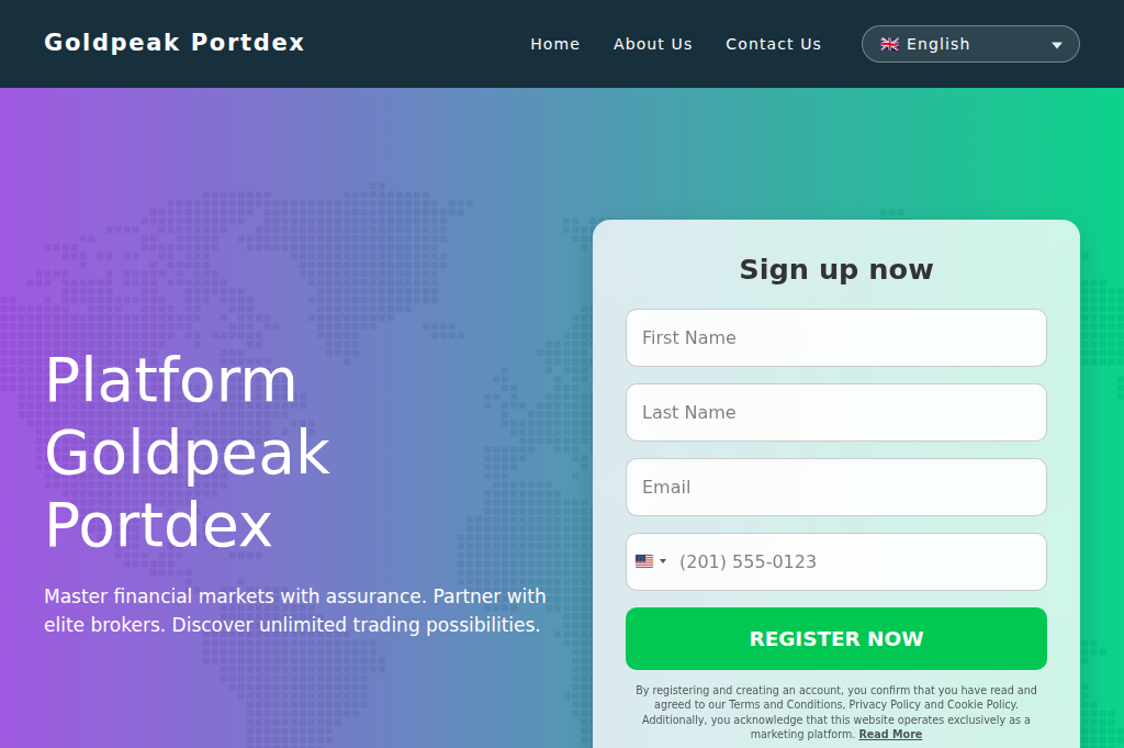 Screenshot of goldpeakportdex.net