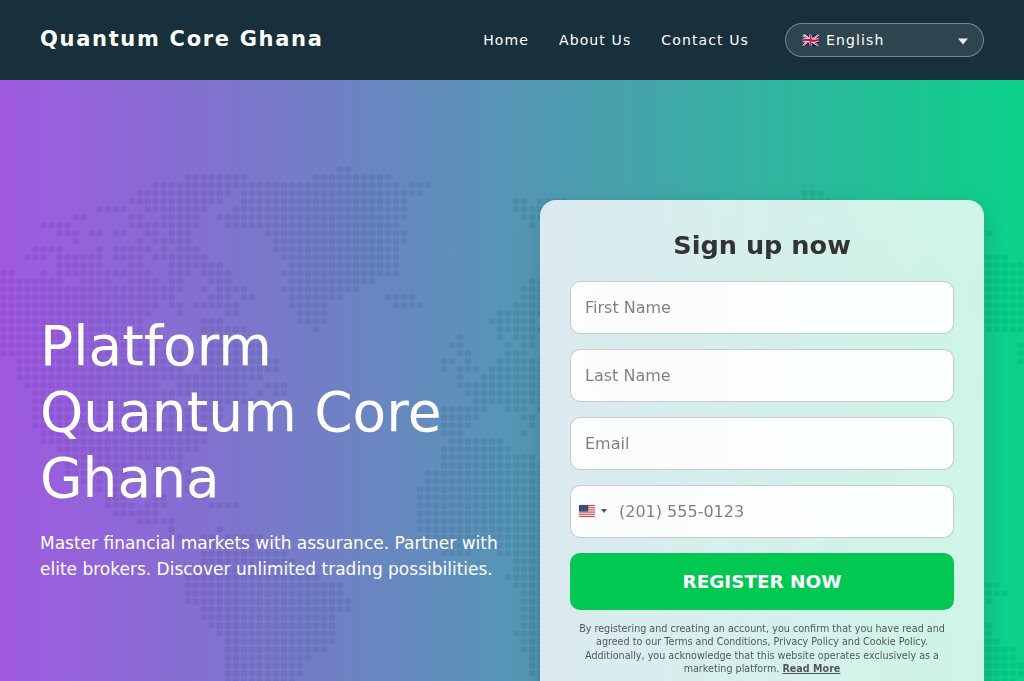 Screenshot of quantumcoreghana.com