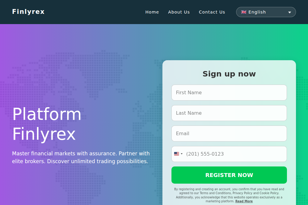 Screenshot of finlyrex.net