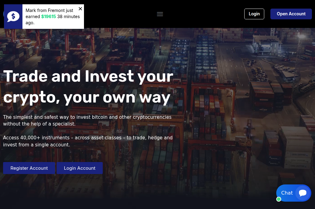 Screenshot of cryptovoltaratradex.com