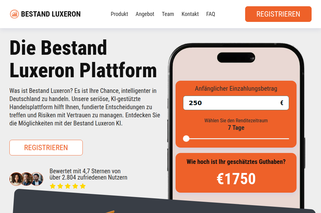 Screenshot of bestandluxeron.de