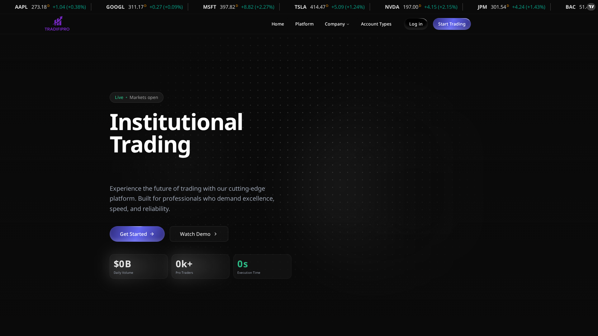 Screenshot of tradifipro.net