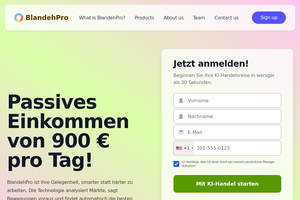 Screenshot of blandehproex.de