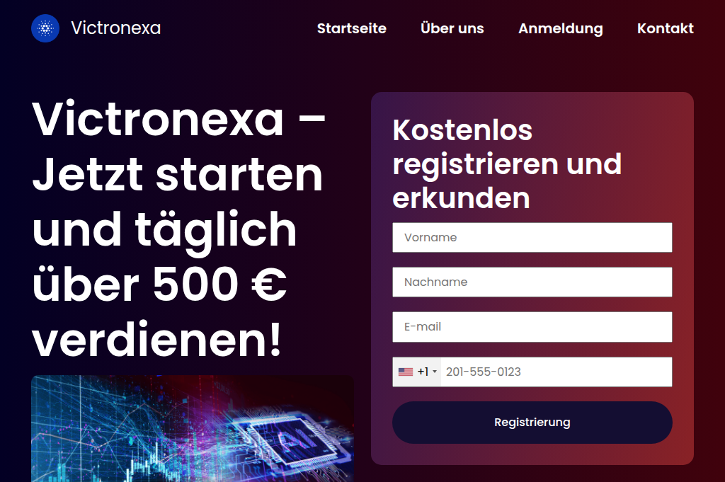 Screenshot of victronexapro.de