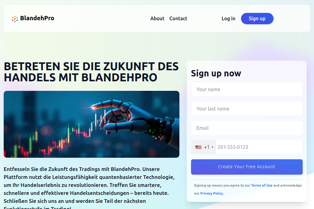 Screenshot of blandehproneo.de