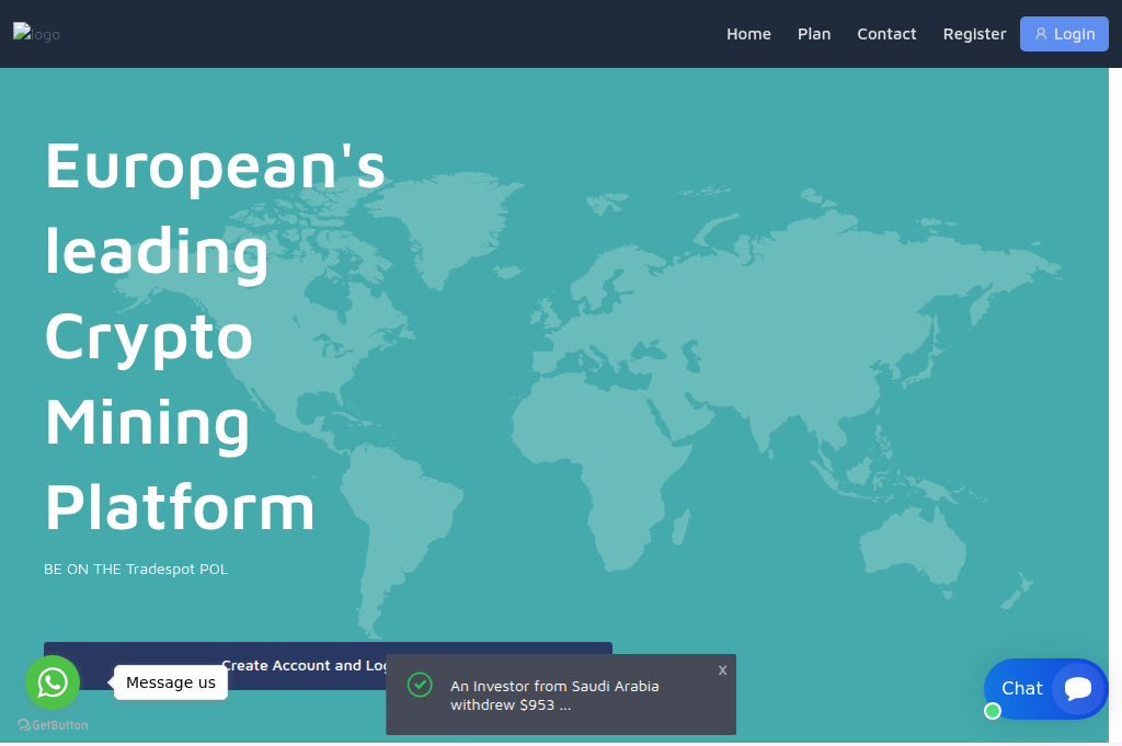 Screenshot of tradespot-pol.live