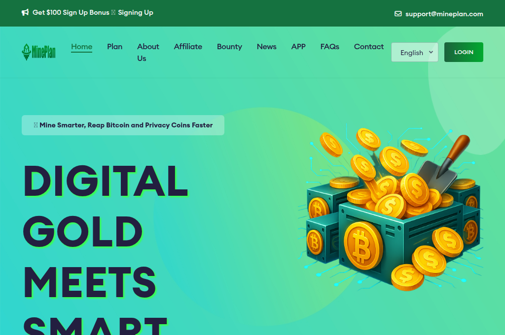 Screenshot of mineplan.vip