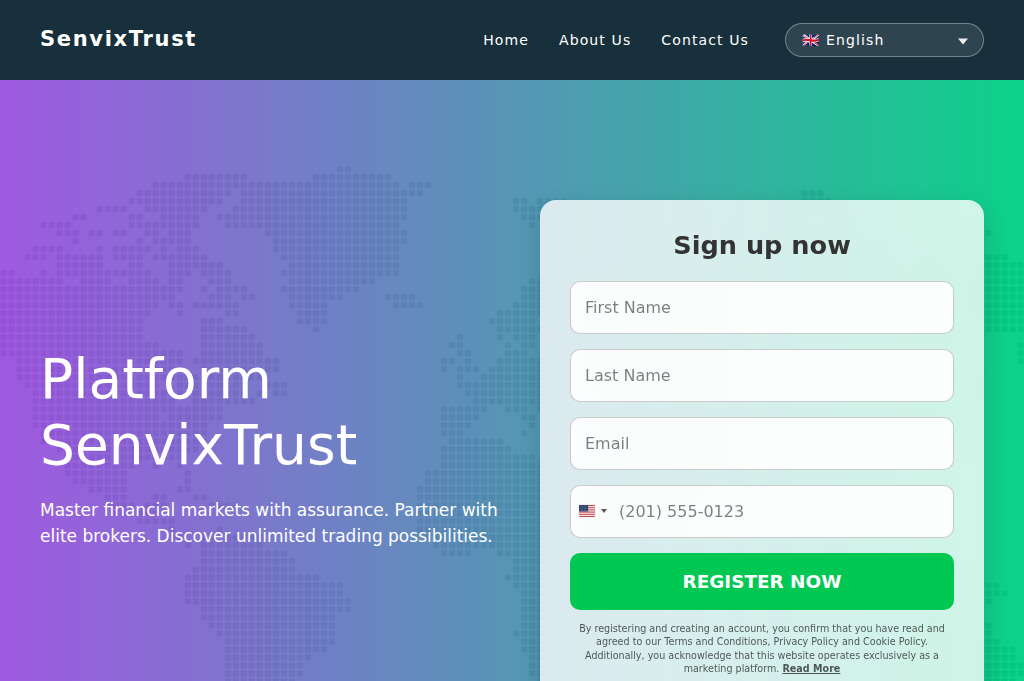 Screenshot of senvixtrust.com