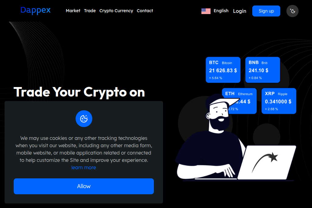 Screenshot of dappex.online