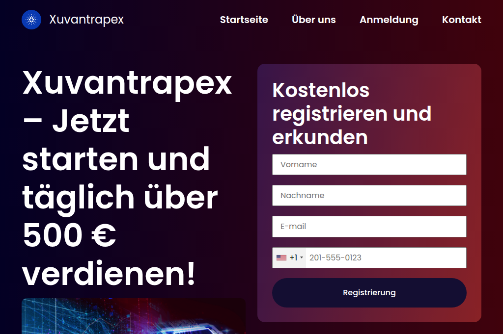 Screenshot of xuvantrapexpro.de