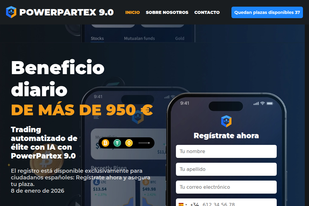 Screenshot of powerpartex90-es.net