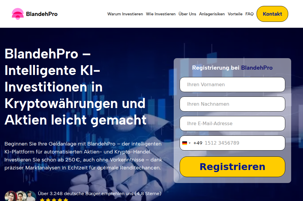 Screenshot of blandehpro-investment.com
